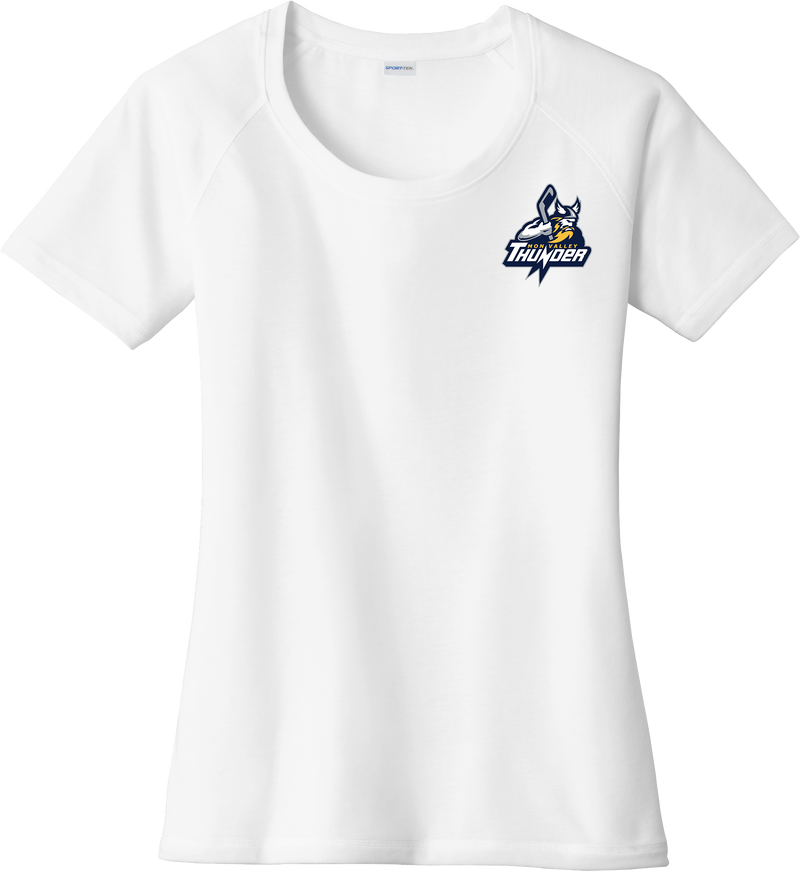 Mon Valley Thunder Ladies PosiCharge Tri-Blend Wicking Scoop Neck Raglan Tee