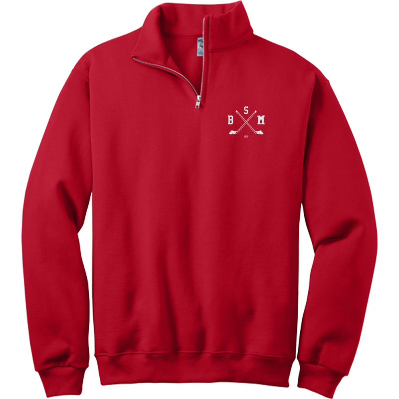 BSM Hockey NuBlend 1/4-Zip Cadet Collar Sweatshirt