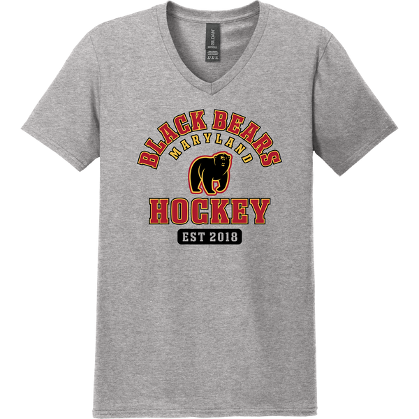 MD Jr. Black Bears Softstyle V-Neck T-Shirt