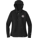 CT Whalers Tier 2 New Era Ladies French Terry Full-Zip Hoodie