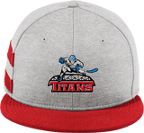 NJ Titans New Era Shadow Heather Striped Flat Bill Snapback Cap