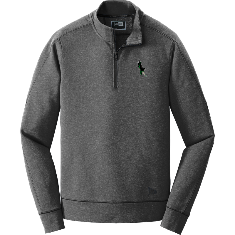 Wilmington Nighthawks New Era Tri-Blend Fleece 1/4-Zip Pullover