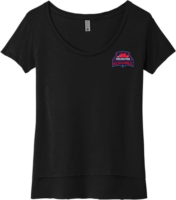 Philadelphia Resistance Womens Festival Scoop Neck Tee