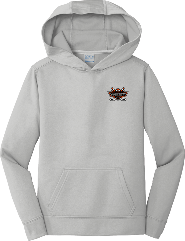 Orange County West Youth Performance Fleece Pullover Hooded Sweatshirt