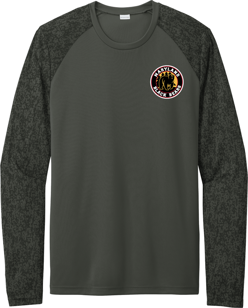 Maryland Black Bears Long Sleeve Digi Camo Tee