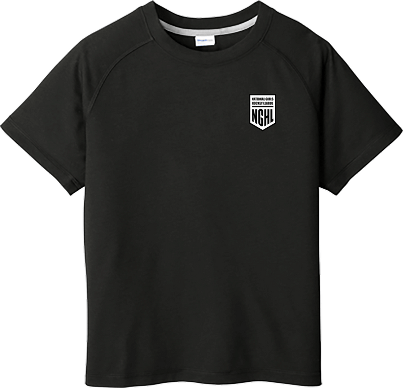 NGHL Youth PosiCharge  Tri-Blend Wicking Raglan Tee